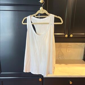 Lululemon white racer back tee. Good condition, some light staining in arm pit